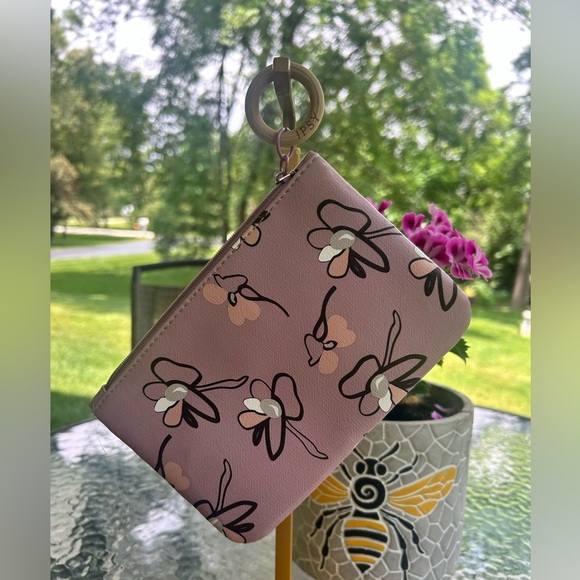 Ipsy-Pink and Black Clutch with Whimsical Bee Design - Picture 2 of 4
